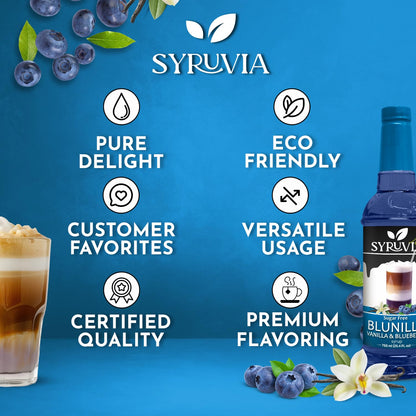 Sirop BLUNILLA™ sans sucre Myrtille Vanille