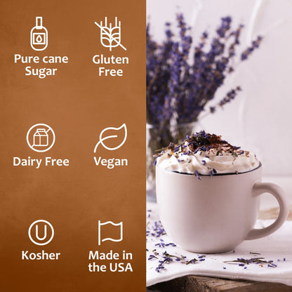 Kosher Vegan Lavender Syrup Made in USA Premium Quality