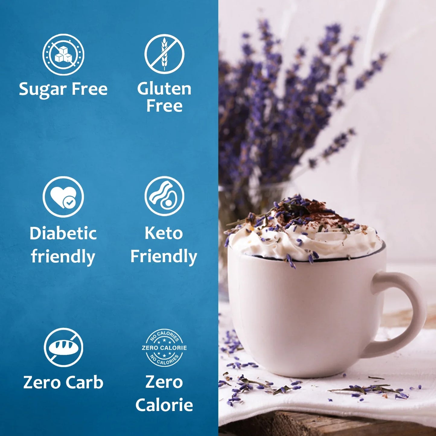 Keto Friendly Sugar Free Lavender Syrup Zero Carb and Gluten Free