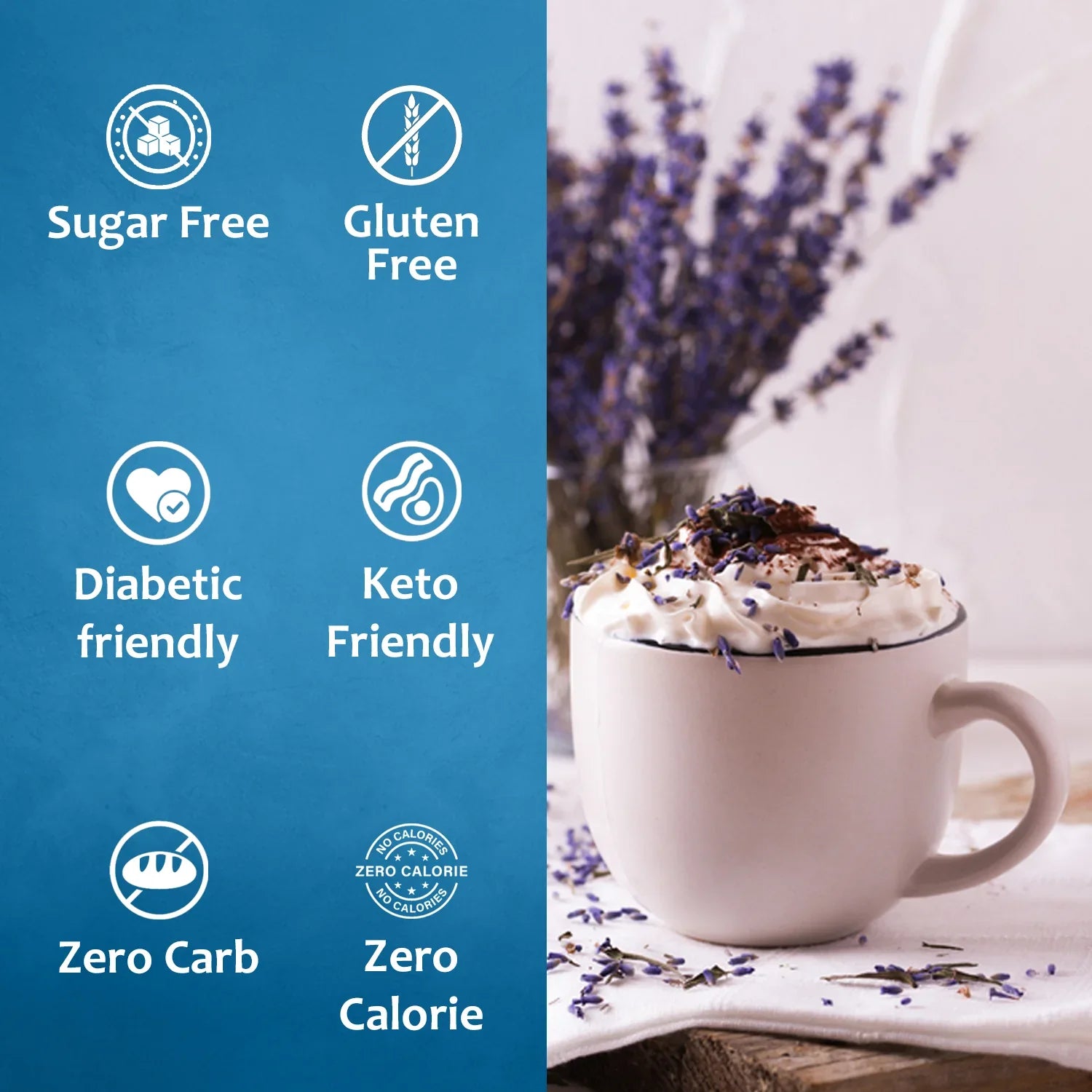 Keto Friendly Sugar Free Lavender Syrup Zero Carb and Gluten Free