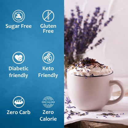 Keto Friendly Sugar Free Lavender Syrup Zero Carb and Gluten Free