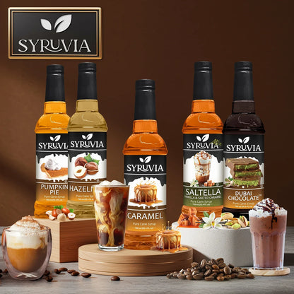 Syruvia Coffee Syrup Collection Bottles Lavender and Other Flavors