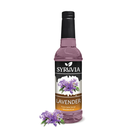 Syruvia Lavender Coffee Syrup 750ml Bottle Floral Flavor