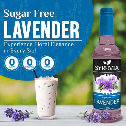 Sugar Free Lavender Syrup for Coffee Lattes Lemonade and Cocktails